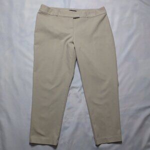 LIZ CLAIBORNE womens TROUSERS cream EMMA pants CLASSIC khaki ANKLE SIZE 14